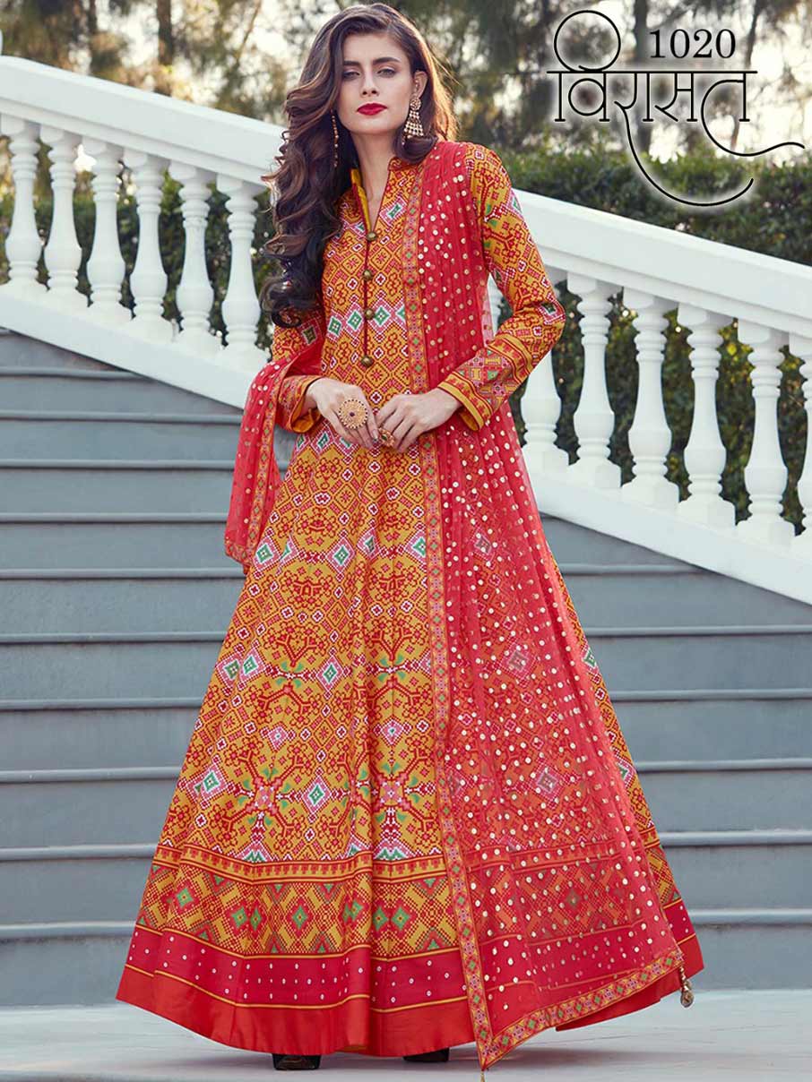 Virasat Vol-5 Readymade Anarkali Printed Salwar Kameez Virasat Vol-5 Readymade Anarkali Printed Salwar Kameez